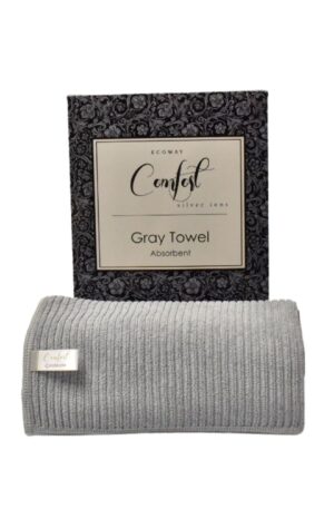 Gray absorbent towel