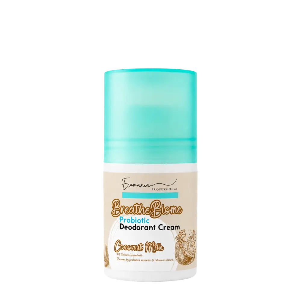 (1705C) Probiotic Deodorant Cream Coconut Milk - كريم مزيل العرق البروبيوتيك حليب جوز الهند